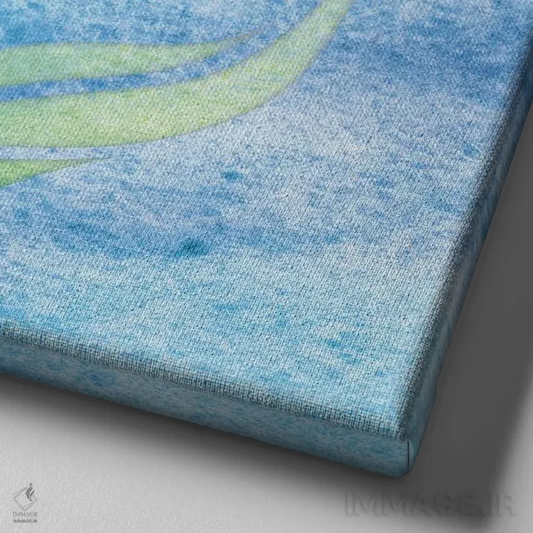 تابلو دکوراتیو سگ آبی نقاشی شده اثر لوری پرایندل - نمای نزدیک بافت بوم