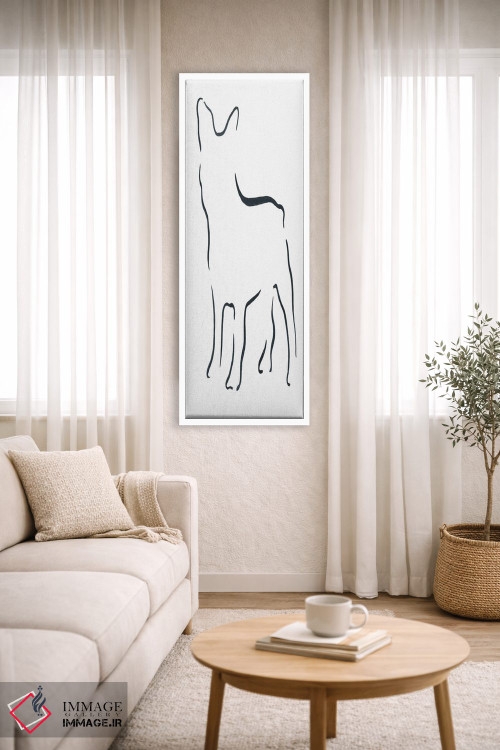 تابلو مینیمال بولداگ فرانسوی اثر لزلی بیشاپ - D4W