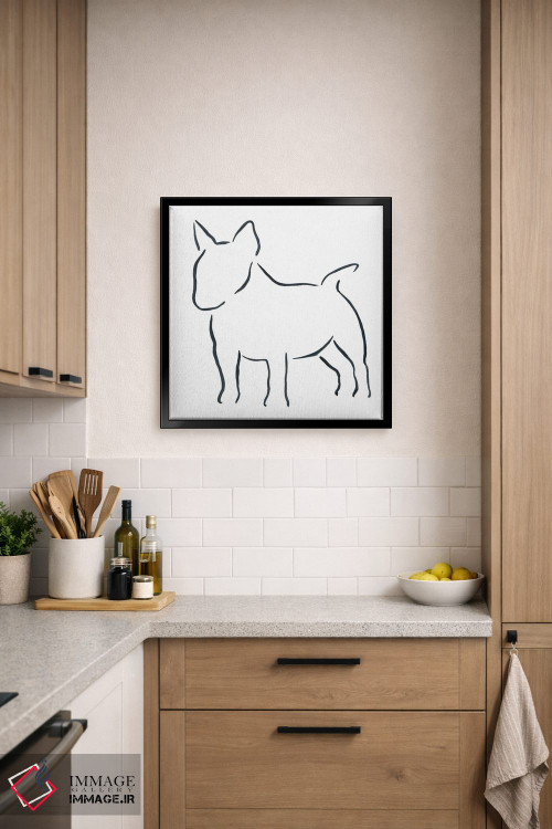 تابلو مینیمال بول تریر مینیاتوری اثر لزلی بیشاپ - D6B