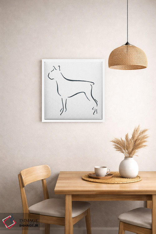 تابلو مینیمال باکسر اثر لزلی بیشاپ - D1W