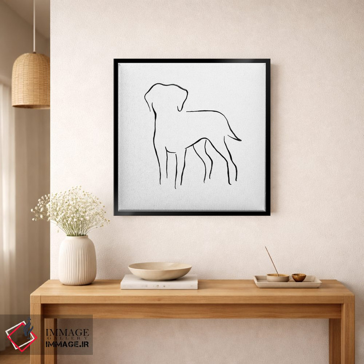تابلو مینیمال لابرادور رتریور اثر لزلی بیشاپ - D1B