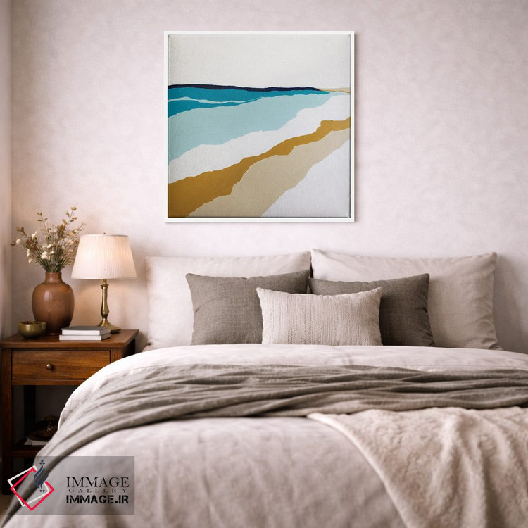 تابلو مینیمال ساحل اثر لورا ولشانس - D1W