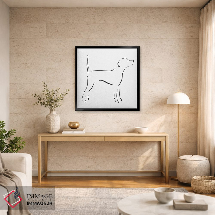 تابلو مینیمال پوینتر انگلیسی با دم بالا اثر لزلی بیشاپ - D5B