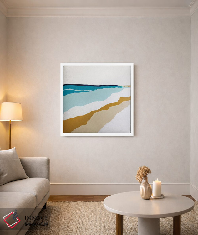 تابلو مینیمال ساحل اثر لورا ولشانس - D2W