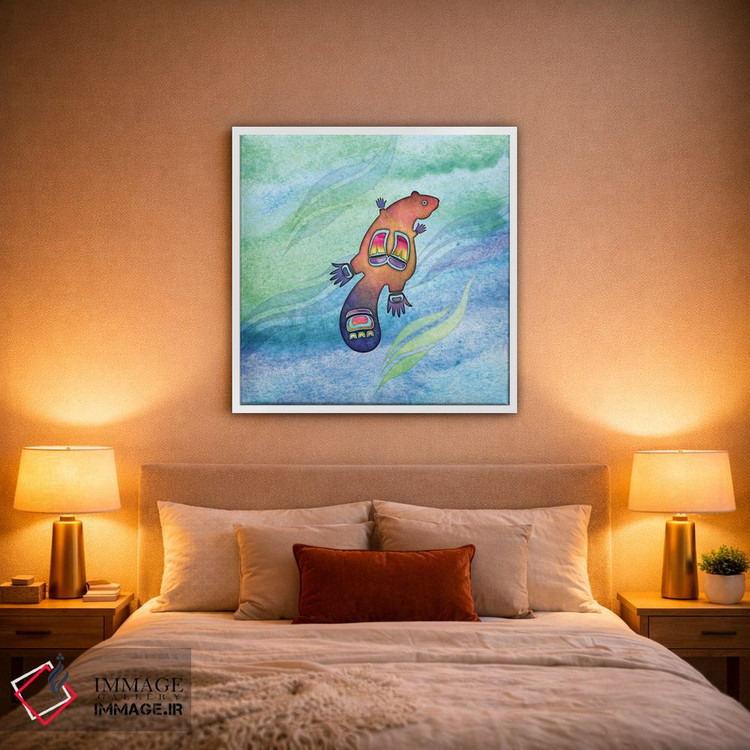 تابلو دکوراتیو سگ آبی نقاشی شده اثر لوری پرایندل - D1W