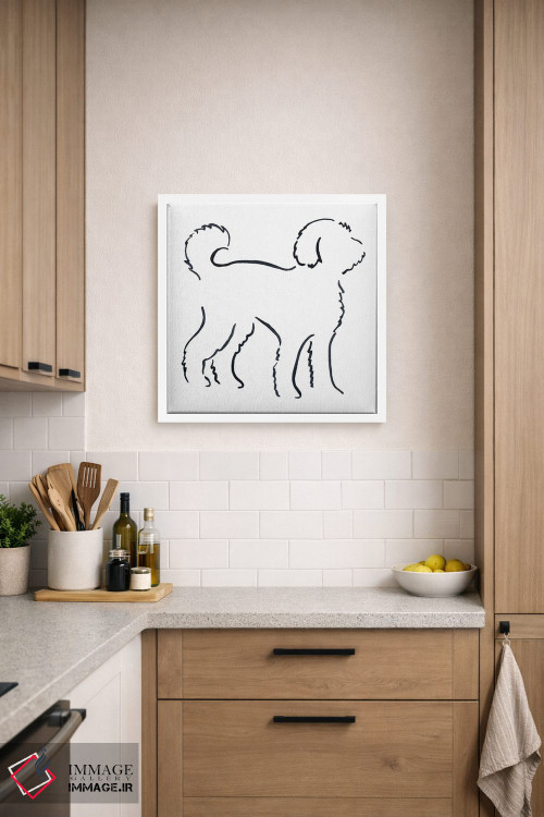 تابلو مینیمال لابرادودل اثر لزلی بیشاپ - D6W