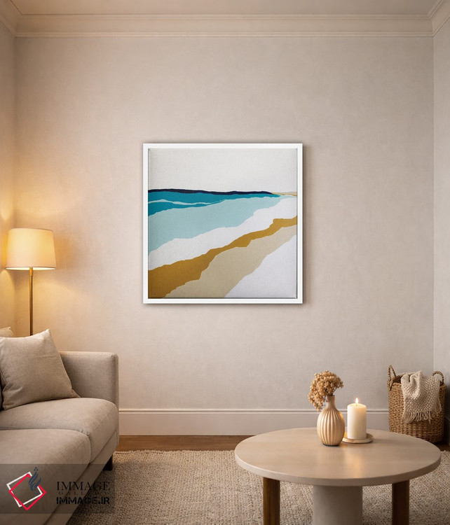 تابلو مینیمال ساحل اثر لورا ولشانس - D3W