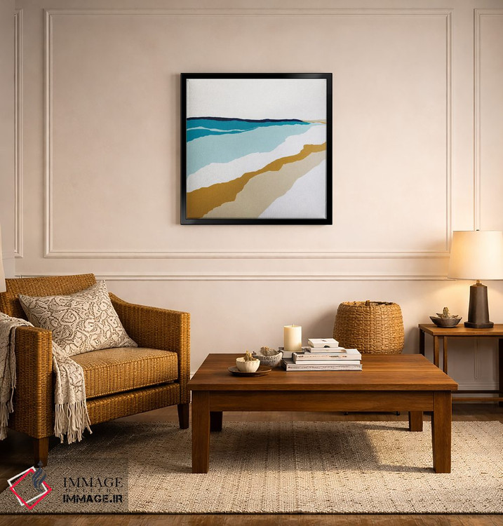 تابلو مینیمال ساحل اثر لورا ولشانس - D5B