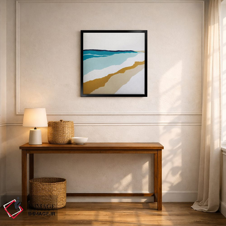 تابلو مینیمال ساحل اثر لورا ولشانس - D6B