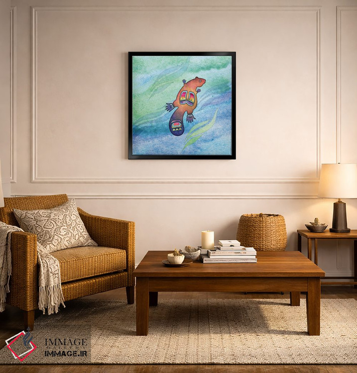 تابلو دکوراتیو سگ آبی نقاشی شده اثر لوری پرایندل - D6B