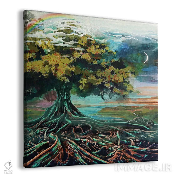 تابلو دکوراتیو درخت زندگی اثر لوییز گلبی - نمای پرسپکتیو محصول
