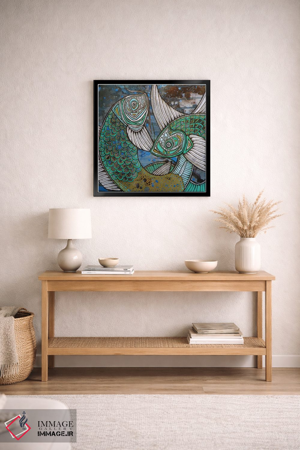 تابلو دکوراتیو دو کوی آبی اثر لینت شلی - D2B