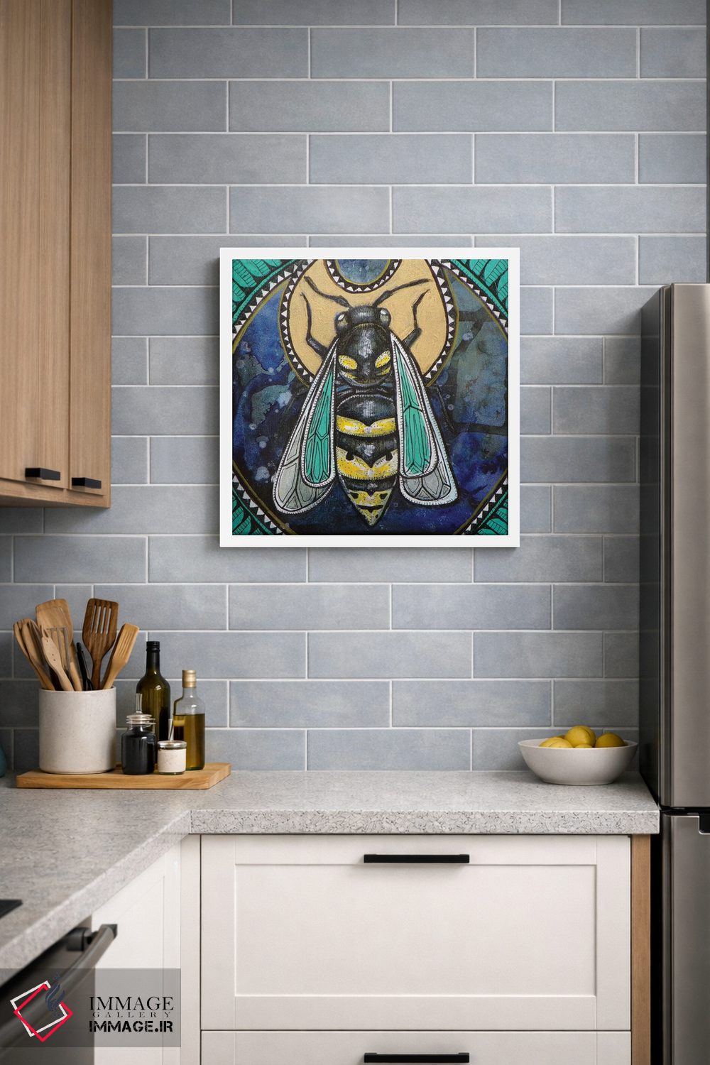 تابلو دکوراتیو توتم زنبور سرخ اثر لینت شلی - D2W