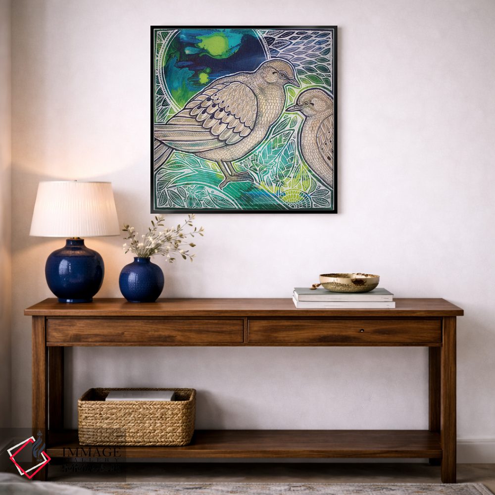 تابلو دکوراتیو دو قمری غمگین اثر لینت شلی - D4B