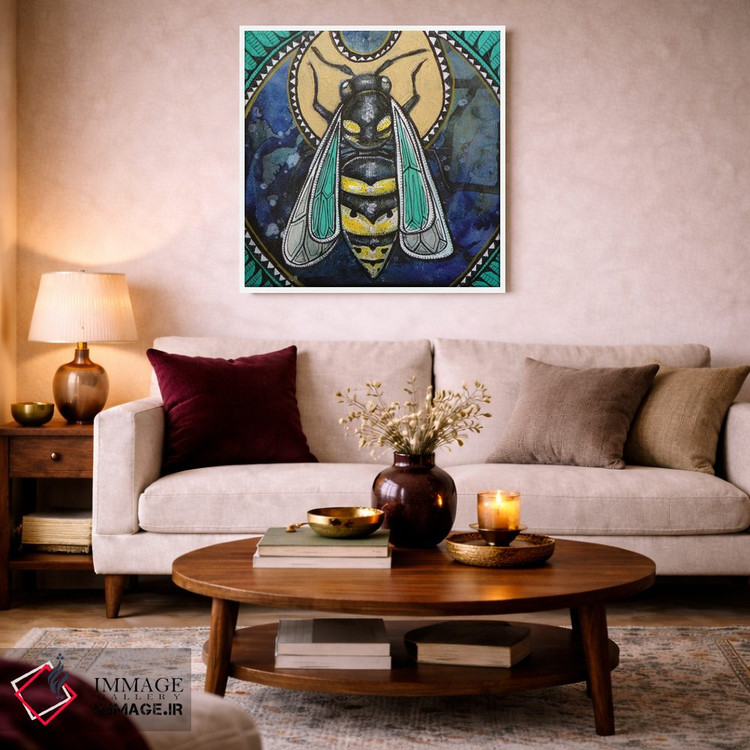 تابلو دکوراتیو توتم زنبور سرخ اثر لینت شلی - D1W