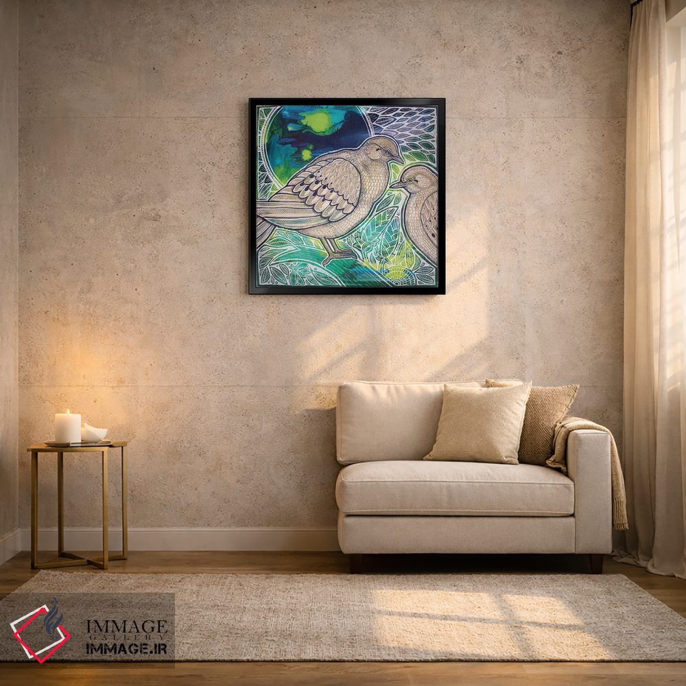 تابلو دکوراتیو دو قمری غمگین اثر لینت شلی - D3B