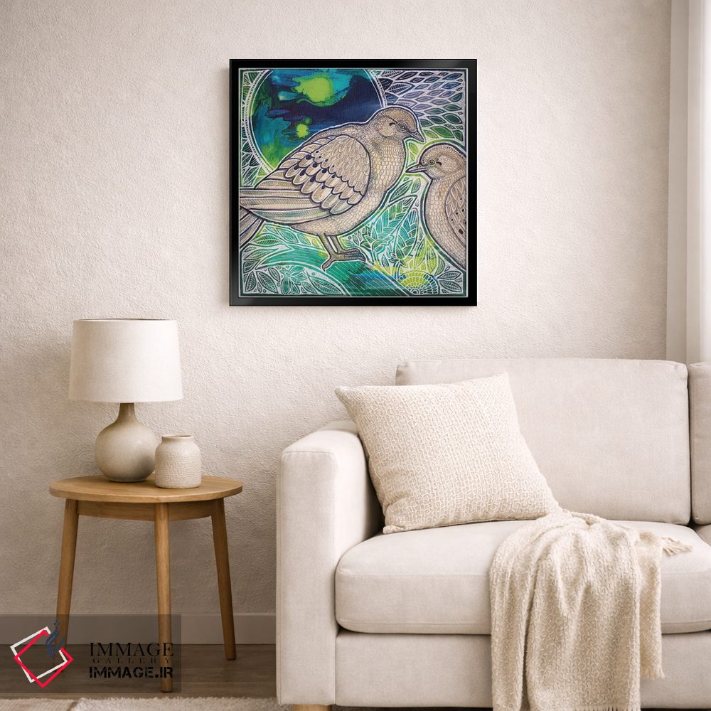 تابلو دکوراتیو دو قمری غمگین اثر لینت شلی - D5B