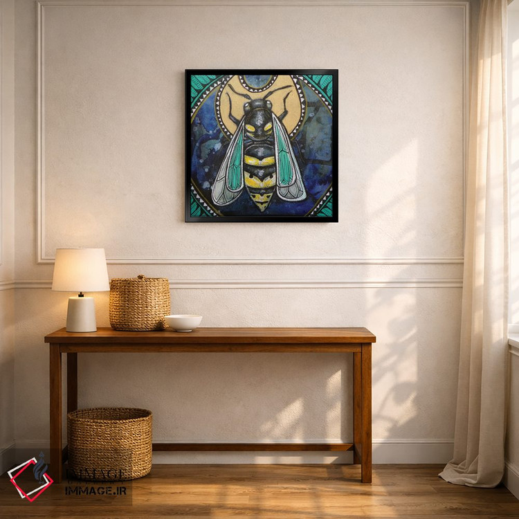 تابلو دکوراتیو توتم زنبور سرخ اثر لینت شلی - D6B