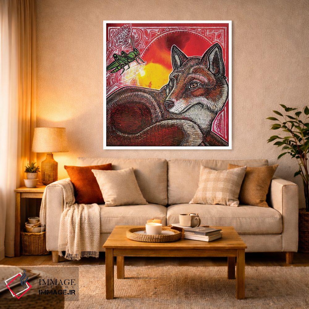 تابلو دکوراتیو روباه و ملخ اثر لینت شلی - D2W