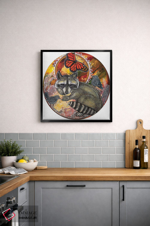 تابلو دکوراتیو راکون در رویا اثر لینت شلی - D5B