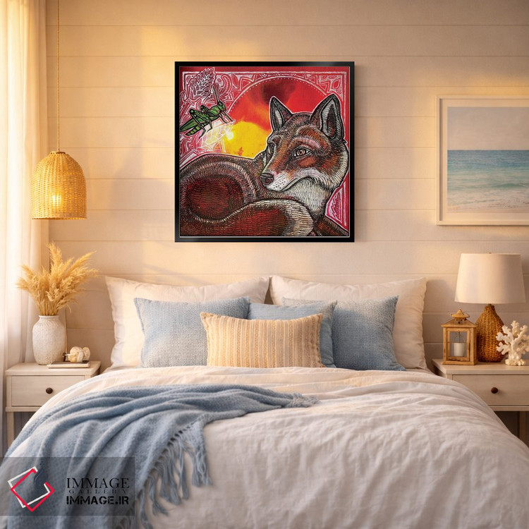 تابلو دکوراتیو روباه و ملخ اثر لینت شلی - D3B