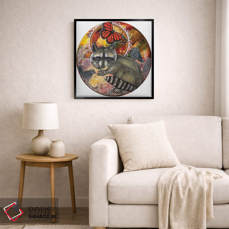 تابلو دکوراتیو راکون در رویا اثر لینت شلی - D6B