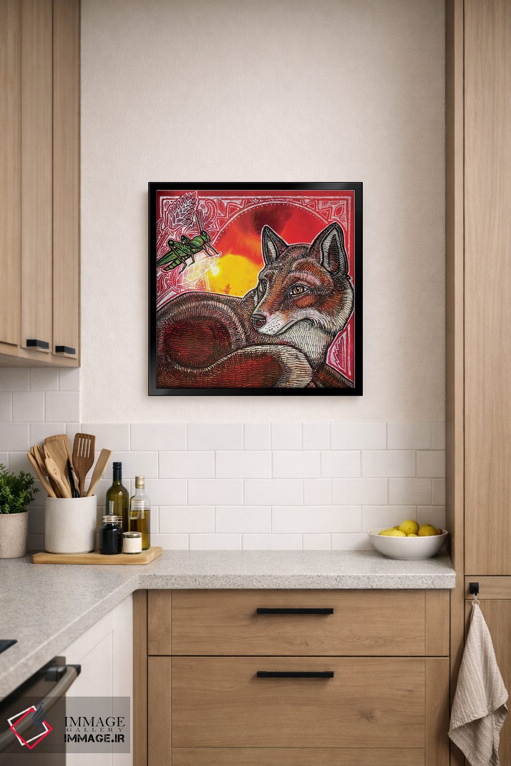 تابلو دکوراتیو روباه و ملخ اثر لینت شلی - D6B