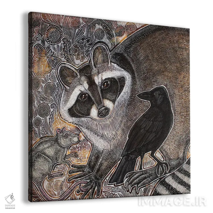 تابلو دکوراتیو همسایه ها اثر لینت شلی - نمای پرسپکتیو محصول