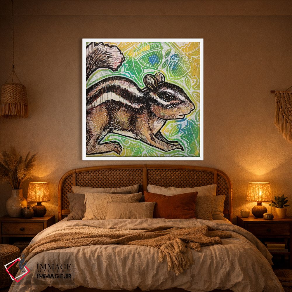 تابلو دکوراتیو سنجابک بازیگوش اثر لینت شلی - D1W