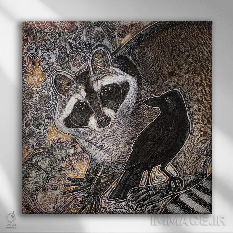 تابلو دکوراتیو همسایه ها اثر لینت شلی - نمای روبهرو روی دیوار