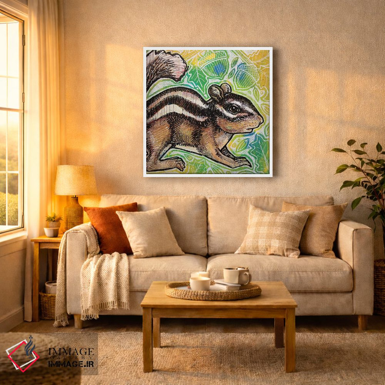 تابلو دکوراتیو سنجابک بازیگوش اثر لینت شلی - D5W