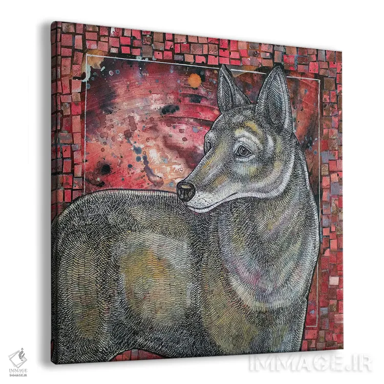 تابلو دکوراتیو غروب کایوت اثر لینت شلی - نمای پرسپکتیو محصول