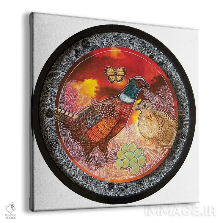 تابلو دکوراتیو آواز قرقاول اثر لینت شلی - نمای پرسپکتیو محصول