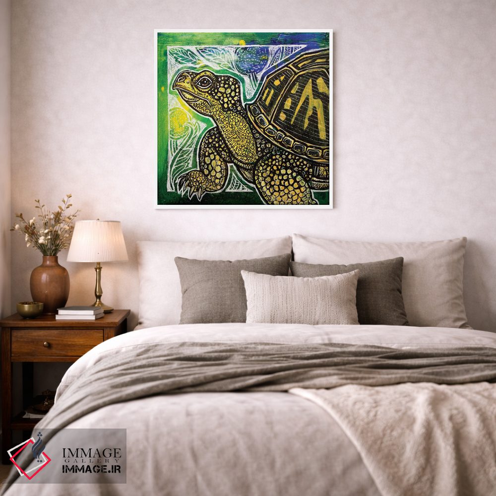 تابلو دکوراتیو لاک پشت بهاری اثر لینت شلی - D1W