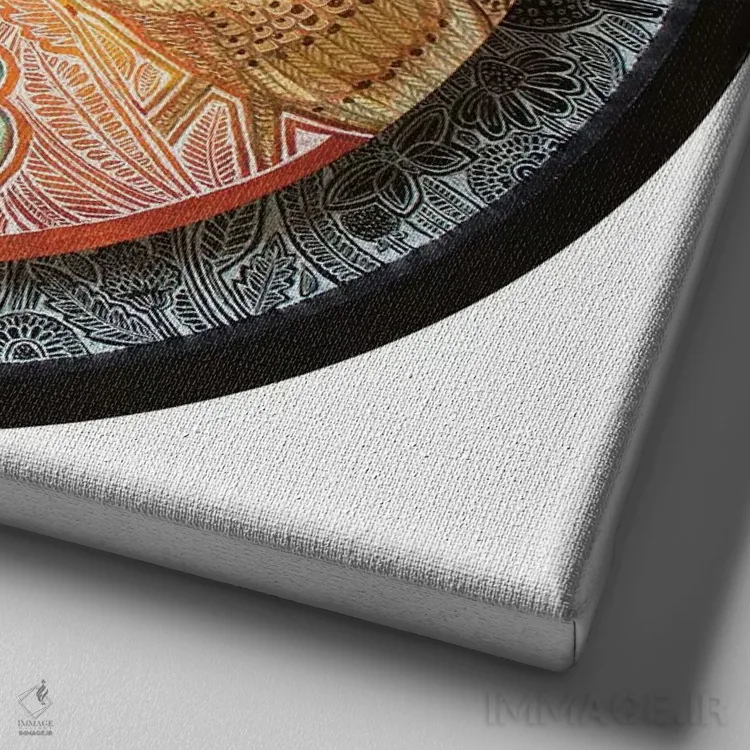 تابلو دکوراتیو آواز قرقاول اثر لینت شلی - نمای نزدیک بافت بوم