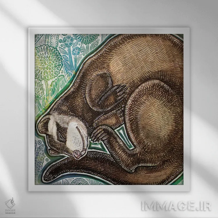 تابلو دکوراتیو راسوی رویاپرداز اثر لینت شلی - نمای قابدار سفید