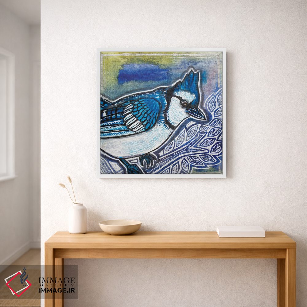 تابلو دکوراتیو جی آبی اثر لینت شلی - D1W