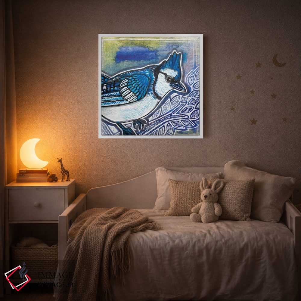 تابلو دکوراتیو جی آبی اثر لینت شلی - D4W