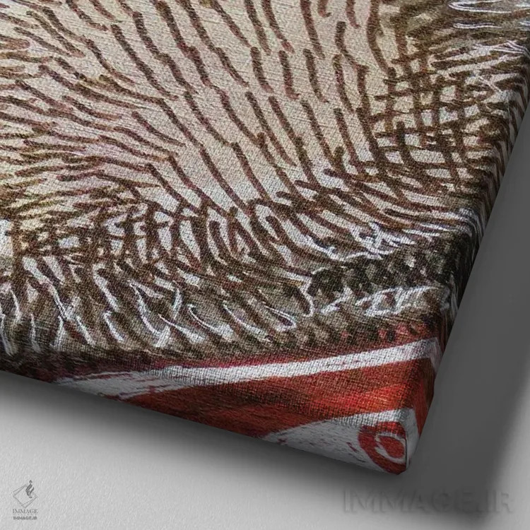 تابلو دکوراتیو سنجابک اثر لینت شلی - نمای نزدیک بافت بوم