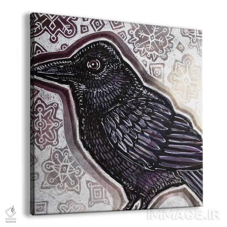 تابلو دکوراتیو کلاغ زمستانی اثر لینت شلی - نمای پرسپکتیو محصول