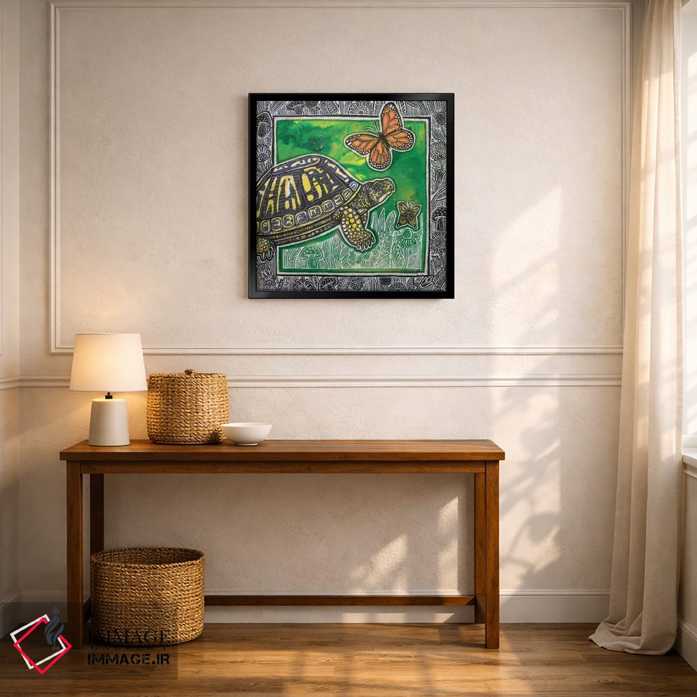 تابلو دکوراتیو تعقیب پروانه ها اثر لینت شلی - D6B