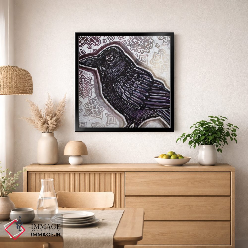 تابلو دکوراتیو کلاغ زمستانی اثر لینت شلی - D1B