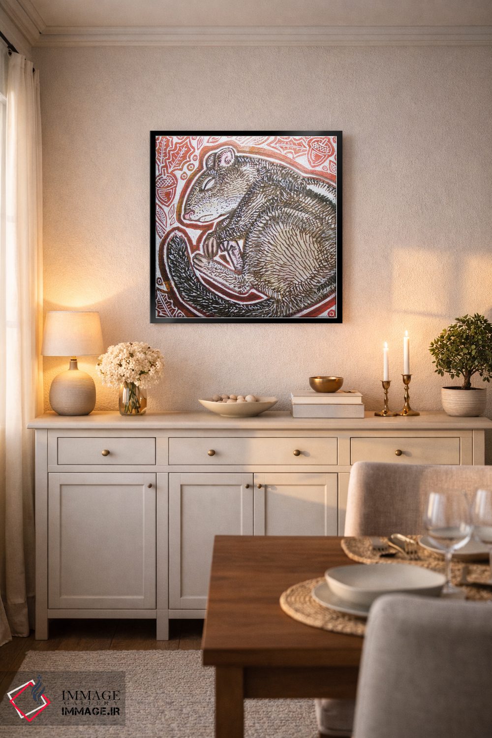 تابلو دکوراتیو سنجابک اثر لینت شلی - D5B