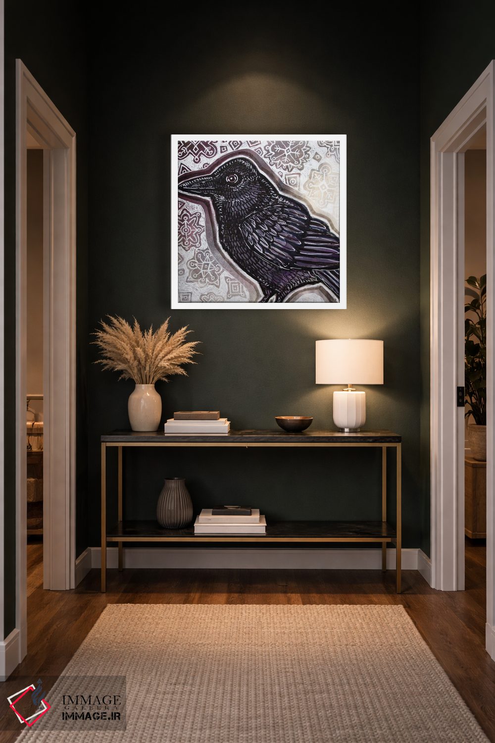 تابلو دکوراتیو کلاغ زمستانی اثر لینت شلی - D5W