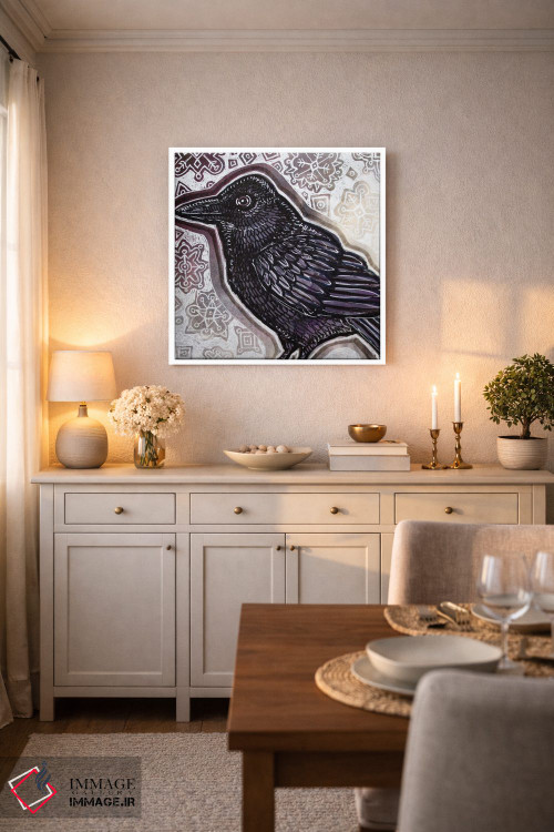 تابلو دکوراتیو کلاغ زمستانی اثر لینت شلی - D6W