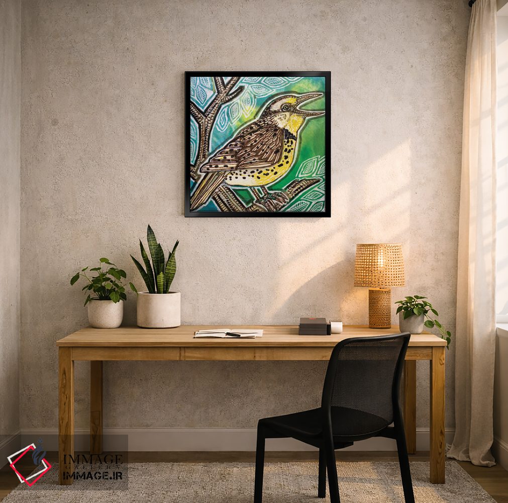 تابلو دکوراتیو آواز مرغ علفزار اثر لینت شلی - D5B