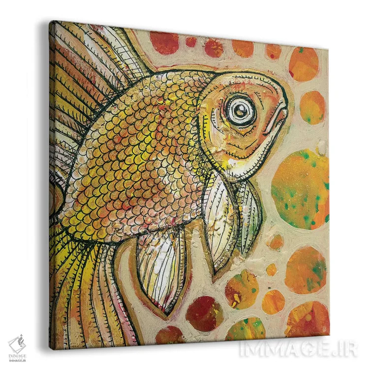 تابلو دکوراتیو ماهی قرمز اثر لینت شلی - نمای پرسپکتیو محصول