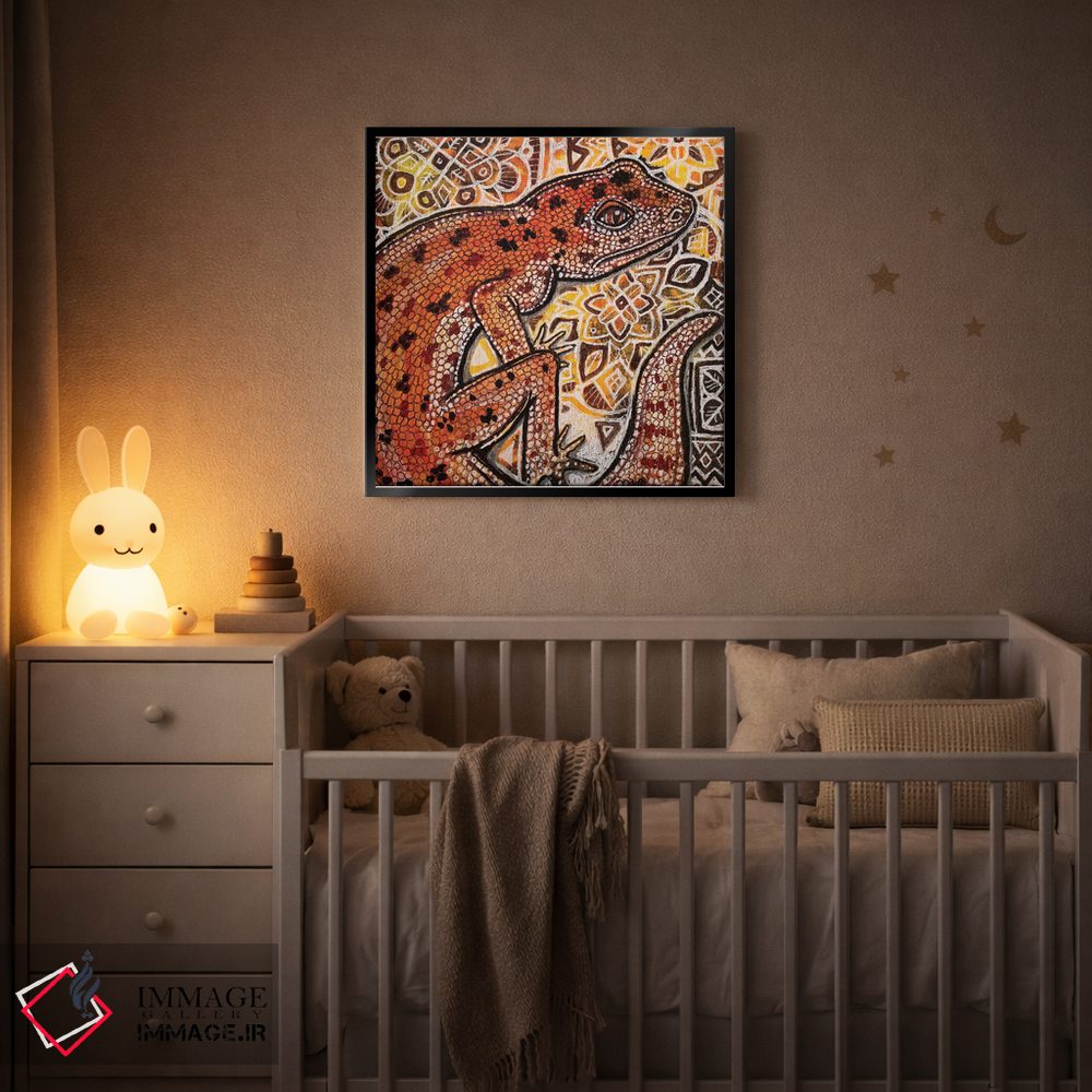 تابلو دکوراتیو گکو بر زینتی اثر لینت شلی - D3B