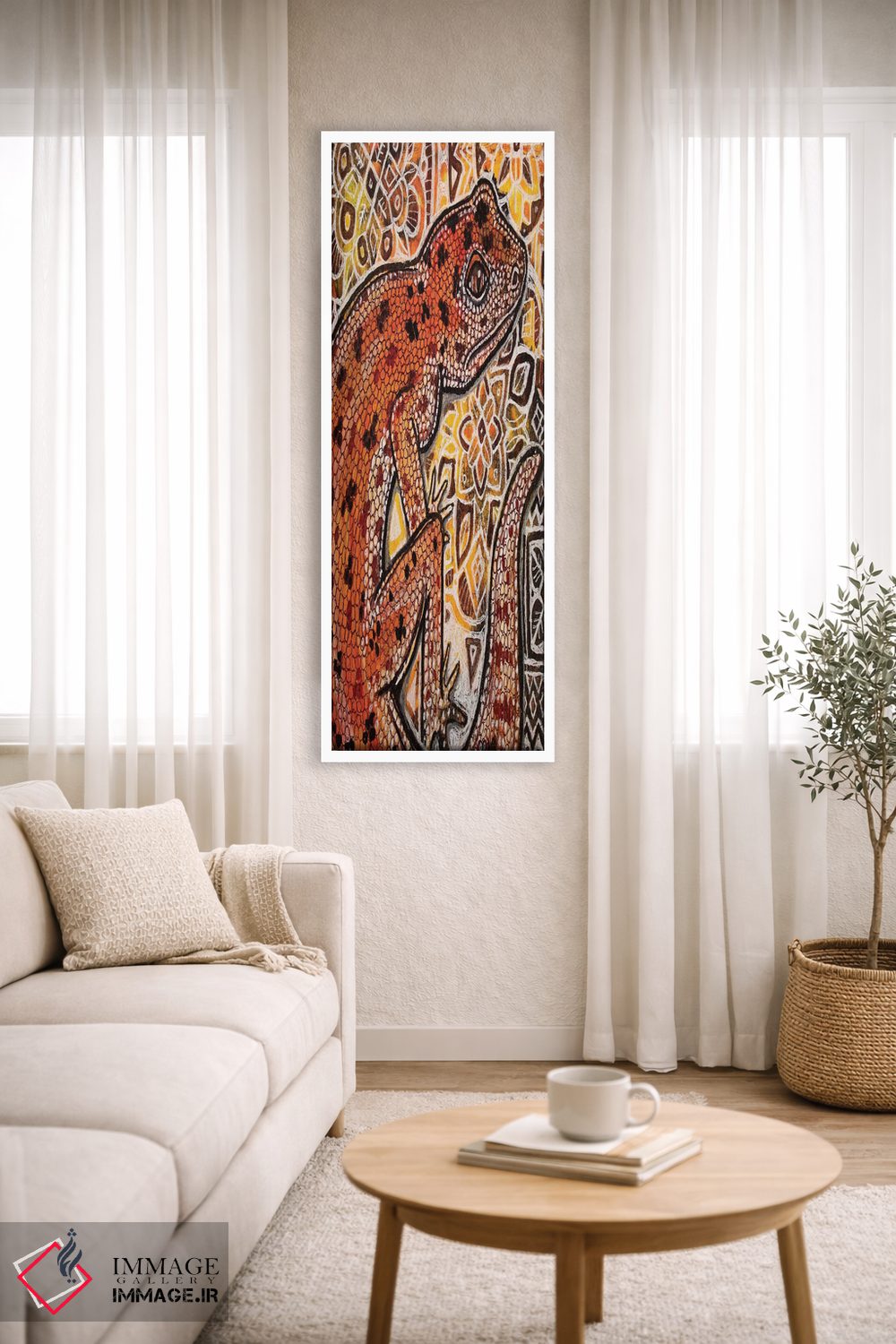 تابلو دکوراتیو گکو بر زینتی اثر لینت شلی - D2W