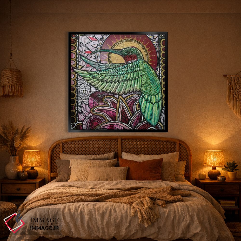 تابلو دکوراتیو پرواز مرغ مگس خوار اثر لینت شلی - D1B